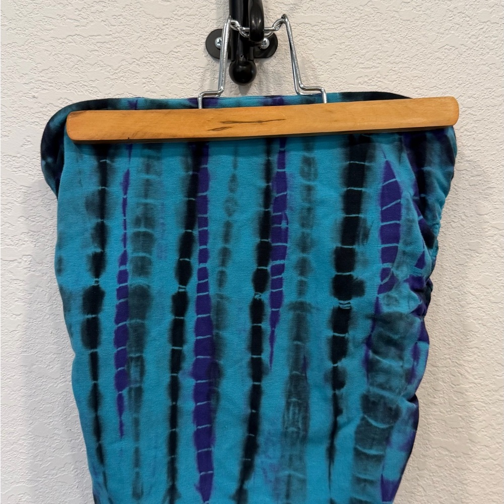 VS Blue and Purple Tie-Dye Women's yoga tube top